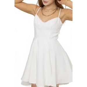 NEW ONE AND ONLY COLLECTIVE francesa mini dress in white